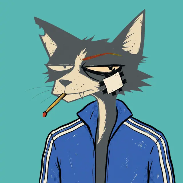 Broker #0100, a screenprinted alley cat.