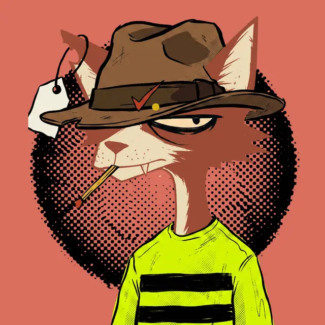 Broker #1000, a screenprinted alley cat.