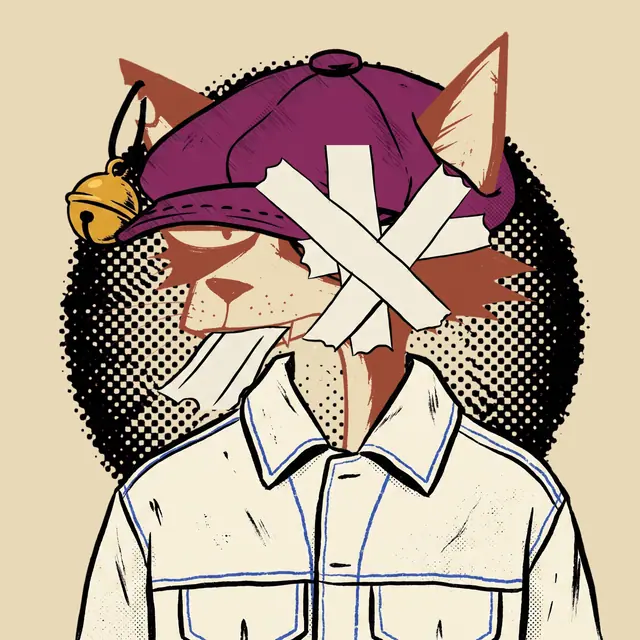 Broker #1002, a screenprinted alley cat.