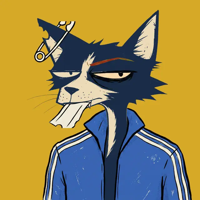 Broker #1015, a screenprinted alley cat.