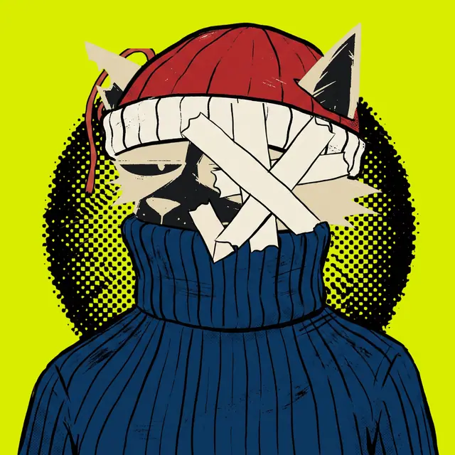 Broker #1017, a screenprinted alley cat.