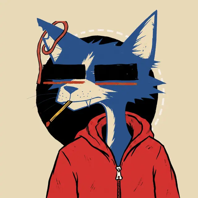 Broker #0102, a screenprinted alley cat.