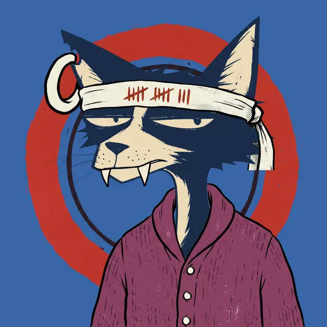 Broker #1031, a screenprinted alley cat.