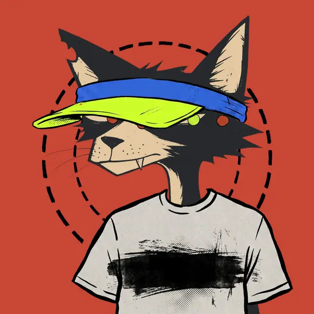 Broker #1033, a screenprinted alley cat.