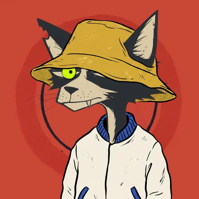 Broker #1036, a screenprinted alley cat.