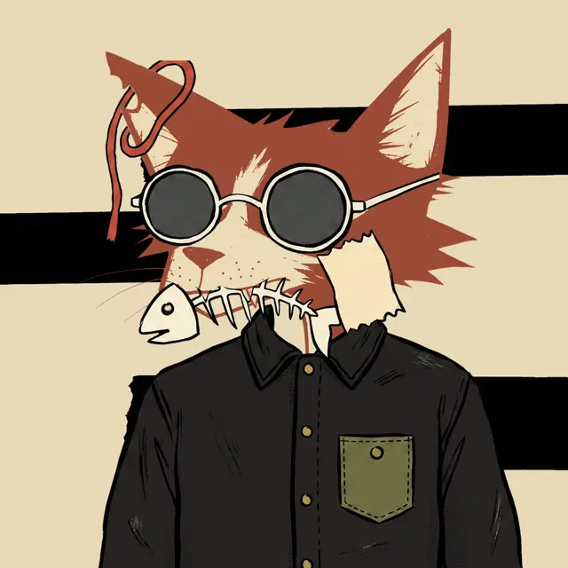 Broker #1037, a screenprinted alley cat.