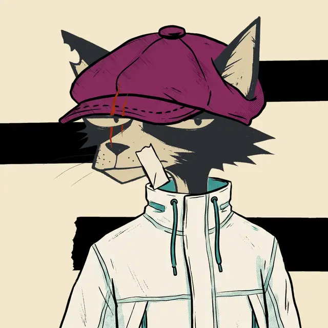 Broker #0104, a screenprinted alley cat.