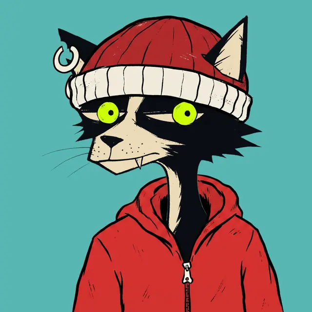 Broker #1049, a screenprinted alley cat.