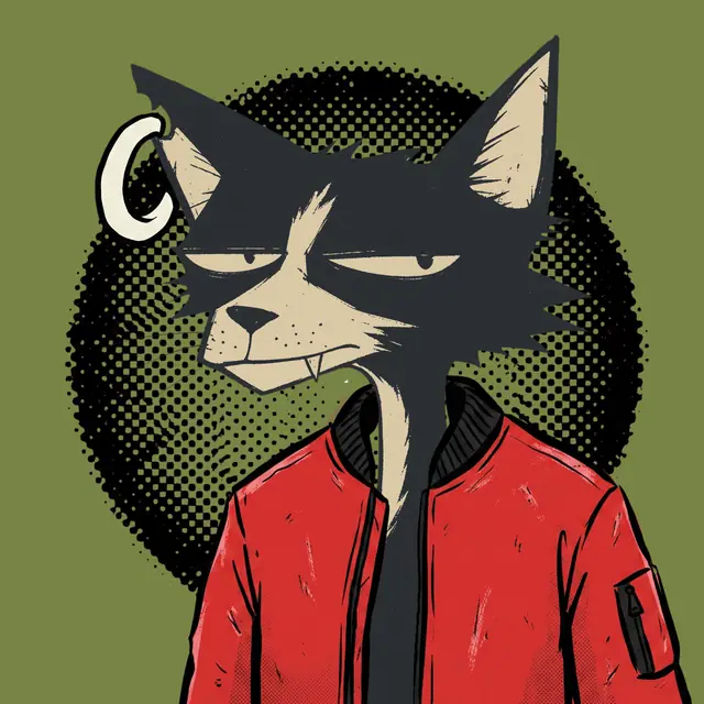Broker #1050, a screenprinted alley cat.