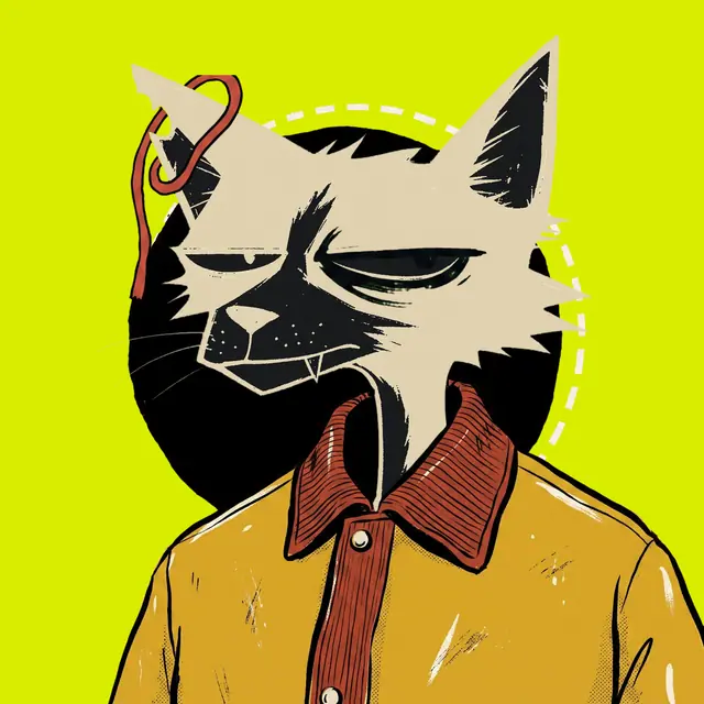 Broker #1056, a screenprinted alley cat.