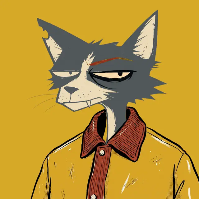 Broker #1062, a screenprinted alley cat.