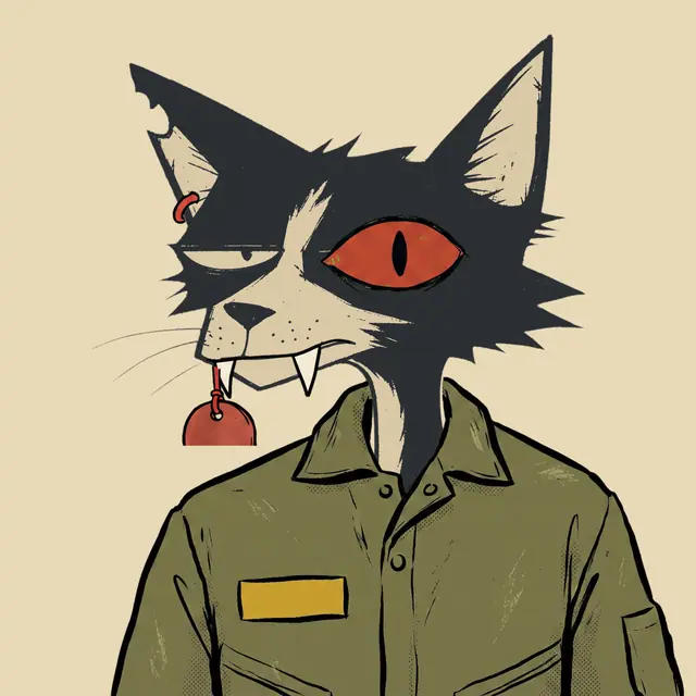 Broker #1066, a screenprinted alley cat.
