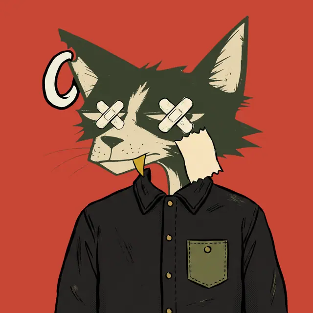 Broker #1067, a screenprinted alley cat.