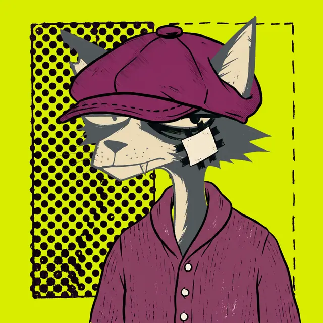 Broker #0107, a screenprinted alley cat.