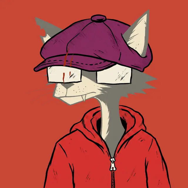 Broker #1072, a screenprinted alley cat.