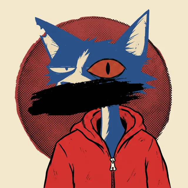 Broker #1073, a screenprinted alley cat.