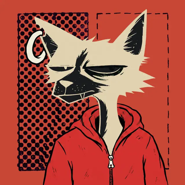 Broker #1079, a screenprinted alley cat.