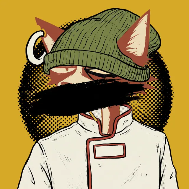 Broker #0108, a screenprinted alley cat.