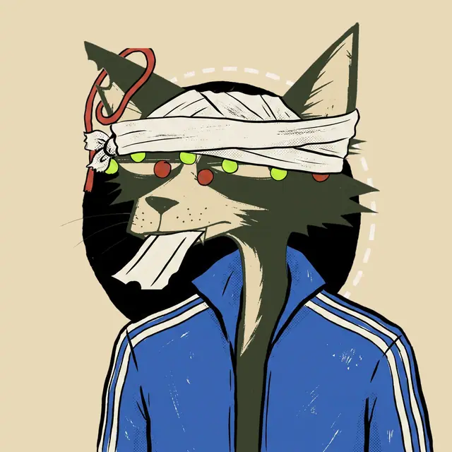 Broker #1081, a screenprinted alley cat.