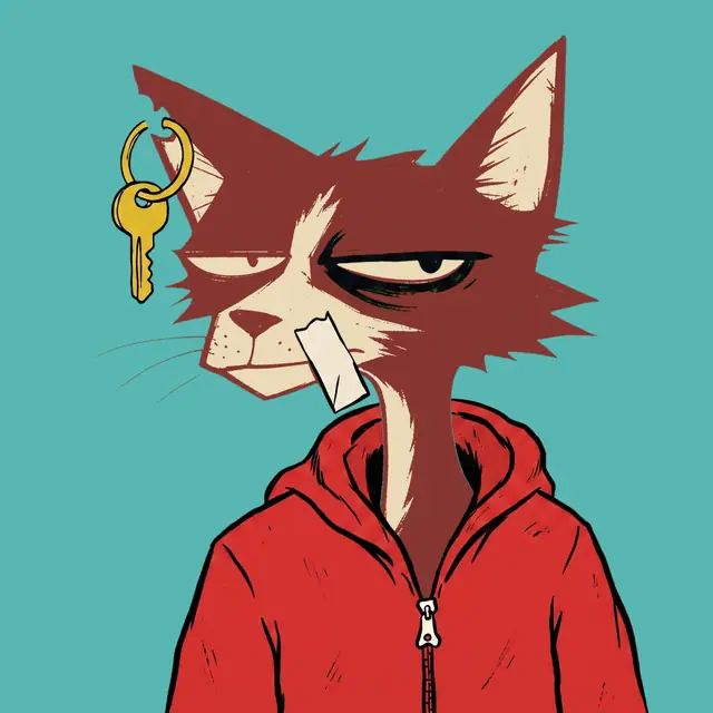 Broker #1084, a screenprinted alley cat.