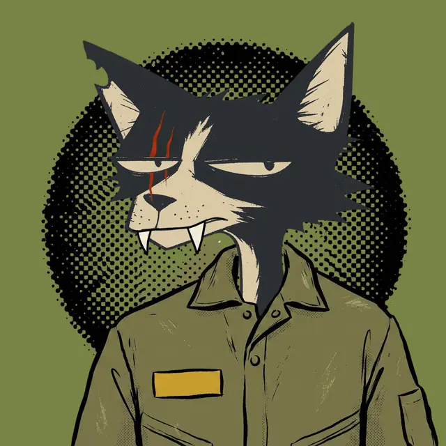 Broker #1091, a screenprinted alley cat.