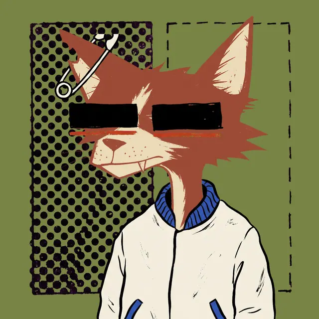 Broker #1092, a screenprinted alley cat.