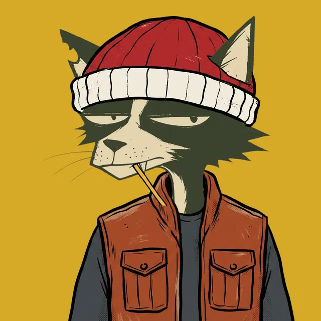 Broker #1095, a screenprinted alley cat.