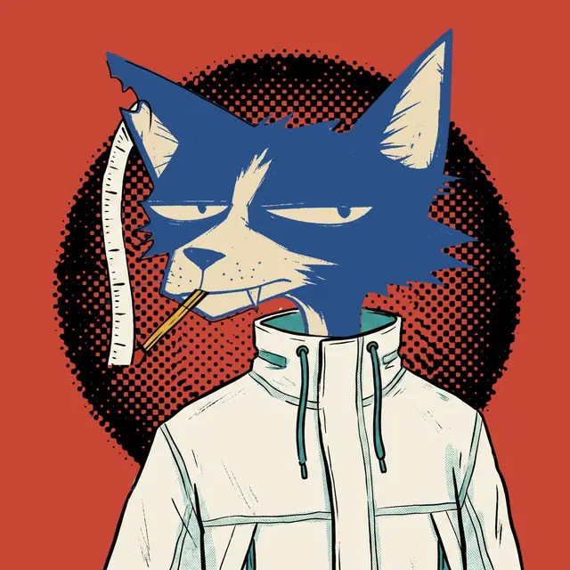 Broker #1099, a screenprinted alley cat.
