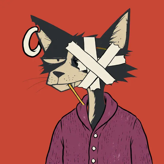 Broker #1102, a screenprinted alley cat.