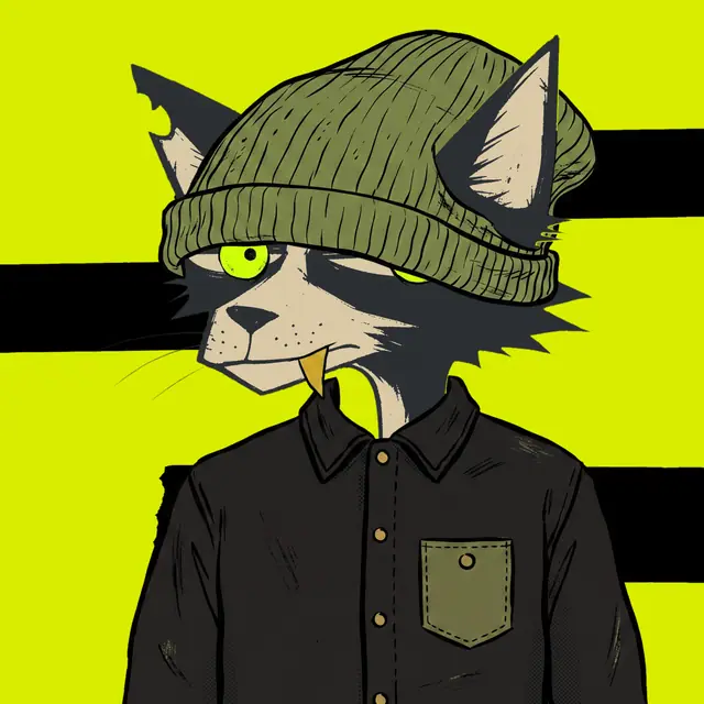Broker #1109, a screenprinted alley cat.
