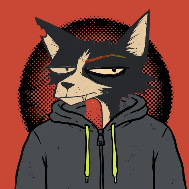 Broker #0111, a screenprinted alley cat.