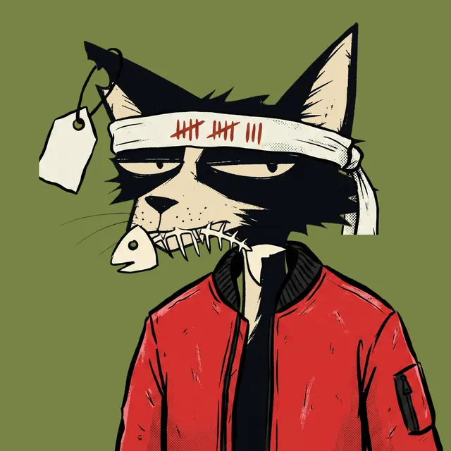Broker #1111, a screenprinted alley cat.