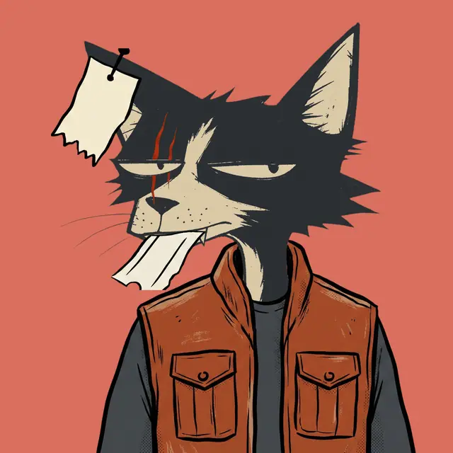 Broker #1112, a screenprinted alley cat.