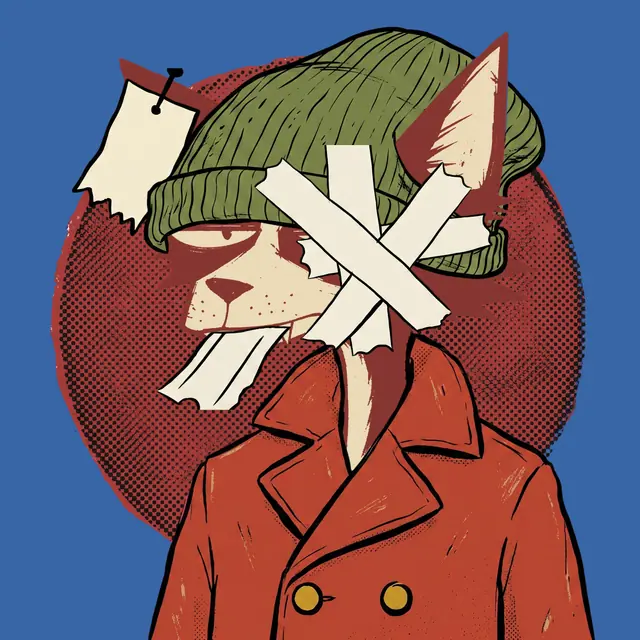 Broker #1115, a screenprinted alley cat.