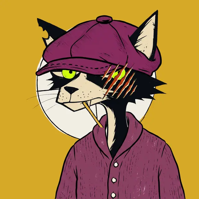 Broker #1116, a screenprinted alley cat.