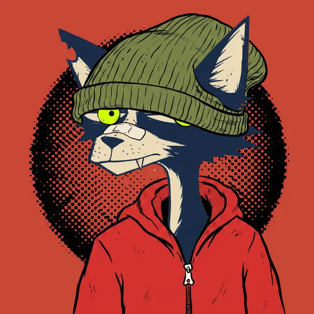 Broker #1122, a screenprinted alley cat.