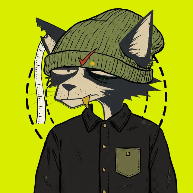Broker #1123, a screenprinted alley cat.
