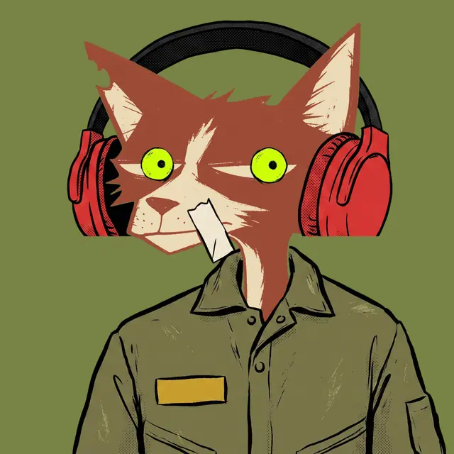 Broker #1124, a screenprinted alley cat.