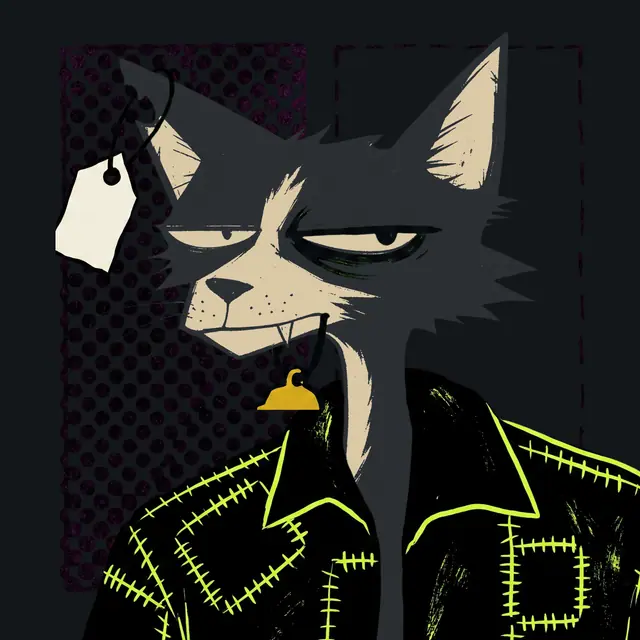Broker #1125, a screenprinted alley cat.