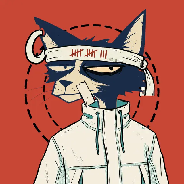 Broker #1126, a screenprinted alley cat.