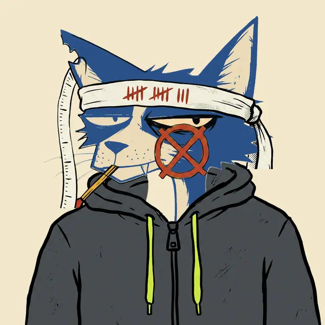 Broker #1127, a screenprinted alley cat.