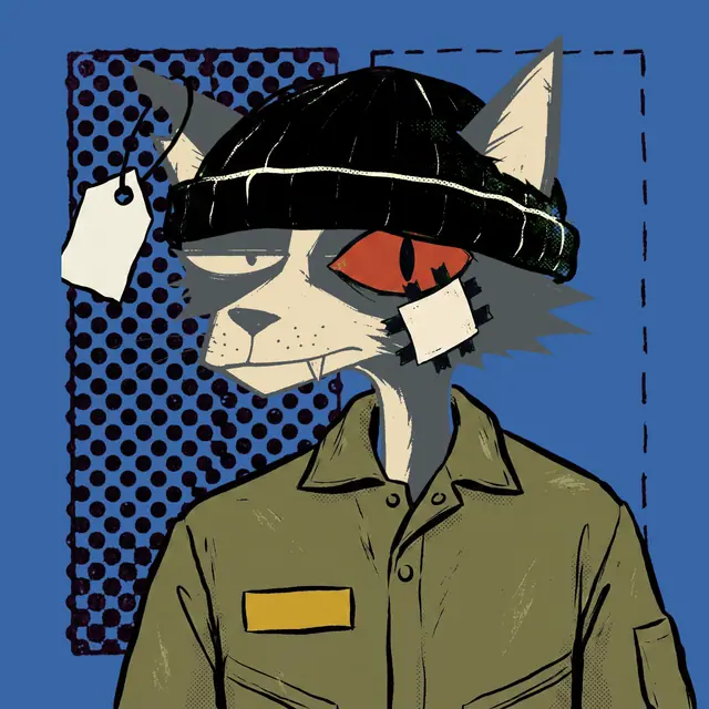 Broker #1131, a screenprinted alley cat.