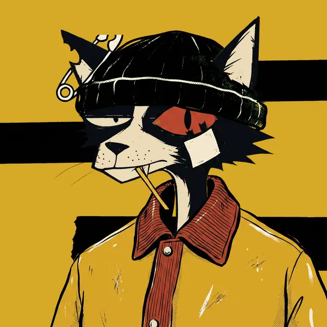 Broker #1134, a screenprinted alley cat.
