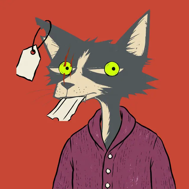 Broker #1137, a screenprinted alley cat.