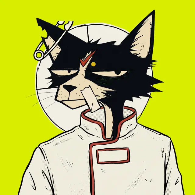 Broker #1138, a screenprinted alley cat.