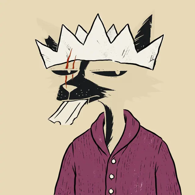 Broker #1143, a screenprinted alley cat.