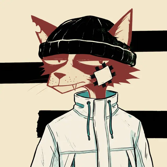 Broker #1144, a screenprinted alley cat.