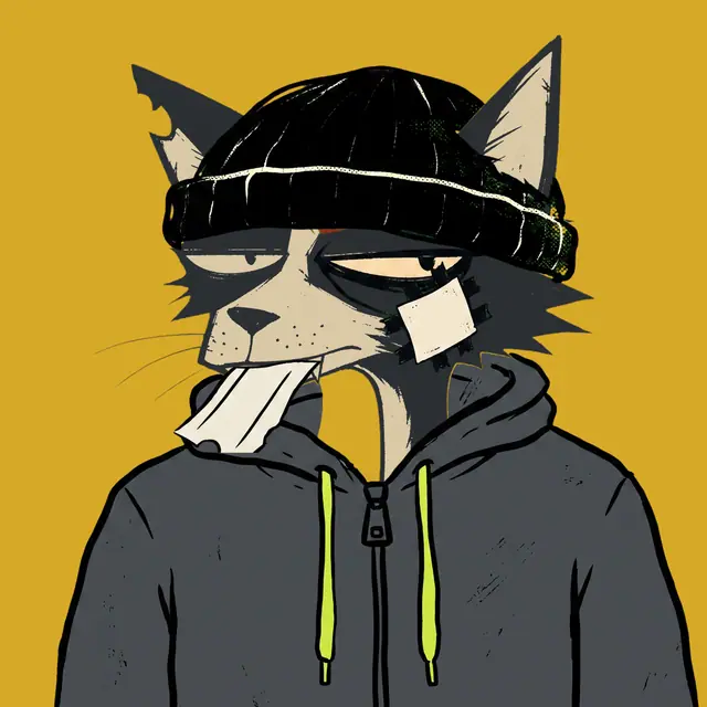 Broker #1148, a screenprinted alley cat.