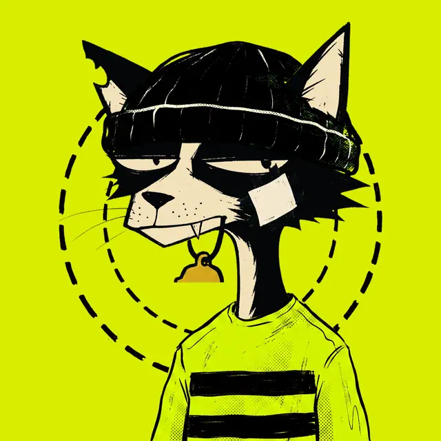Broker #1154, a screenprinted alley cat.