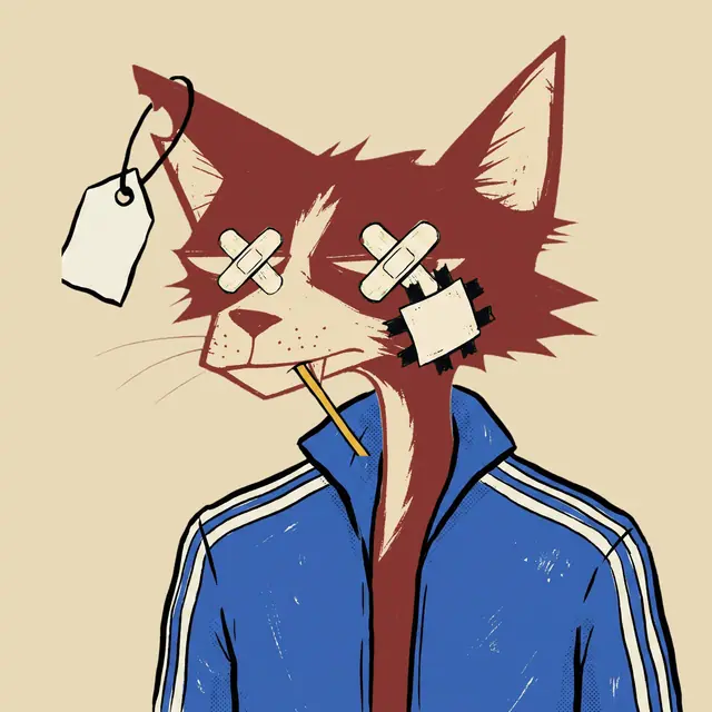 Broker #1158, a screenprinted alley cat.